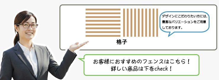 格子フェンス